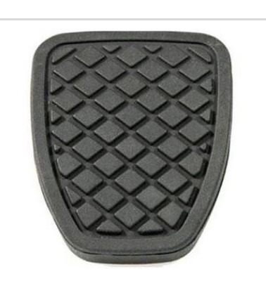 Rubber surface on brake pedal prevents shoe slipping off brake pedal when wet