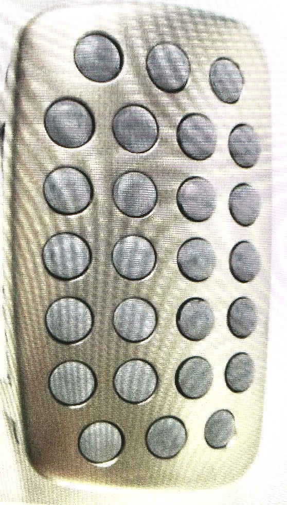 Polished metal brake pedal with raised rubber studs to prevent accidental slipping